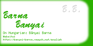 barna banyai business card